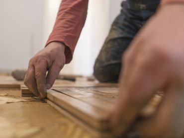 Solid oak parquet flooring